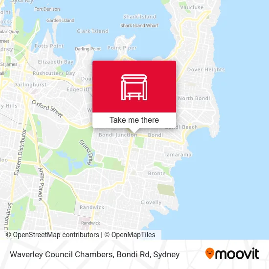 Mapa Waverley Council Chambers, Bondi Rd