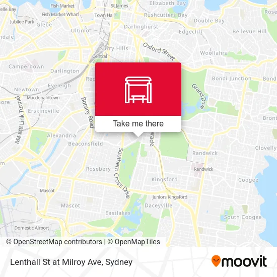 Lenthall St at Milroy Ave map