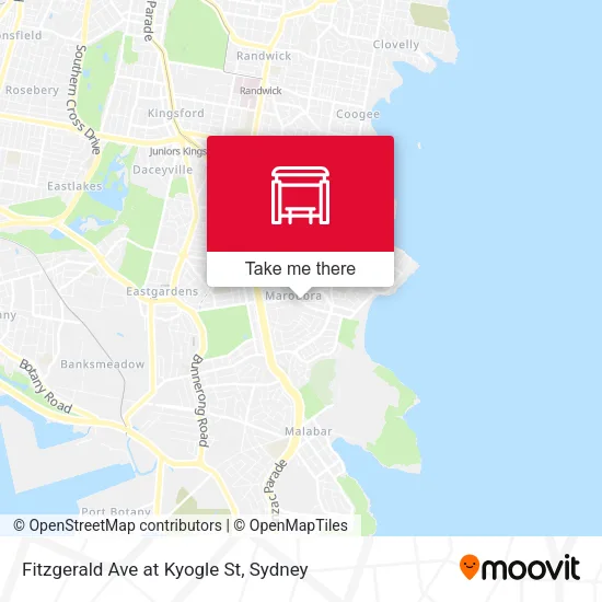 Fitzgerald Ave at Kyogle St map
