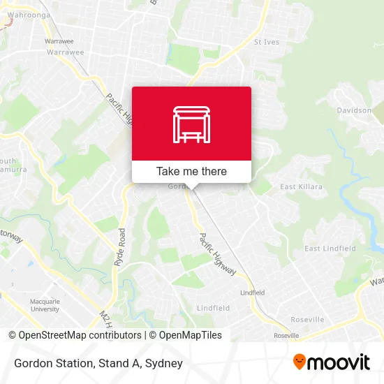 Gordon Station, Stand A map