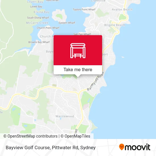 Bayview Golf Course, Pittwater Rd map