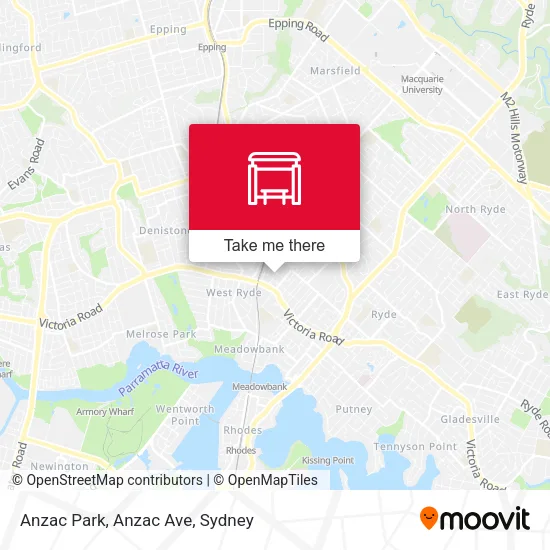 Anzac Park, Anzac Ave map