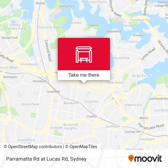 Parramatta Rd at Lucas Rd map