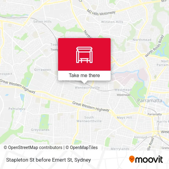 Stapleton St before Emert St map