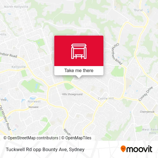 Mapa Tuckwell Rd opp Bounty Ave