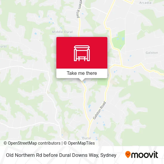 Old Northern Rd before Dural Downs Way map
