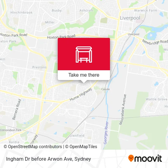 Ingham Dr before Arwon Ave map