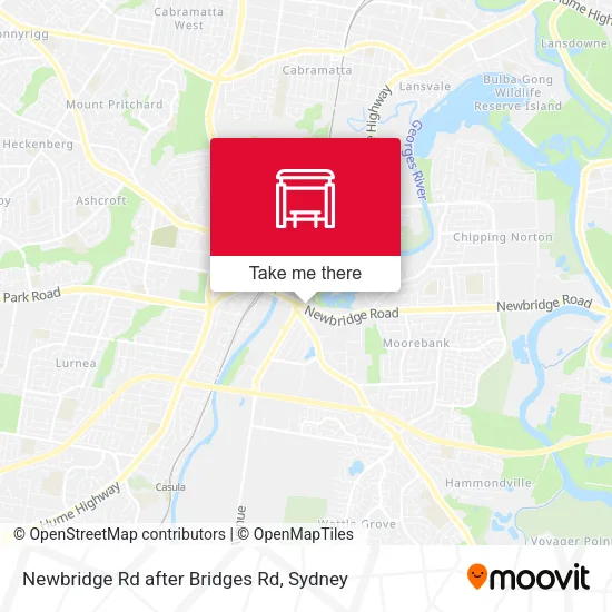 Newbridge Rd after Bridges Rd map