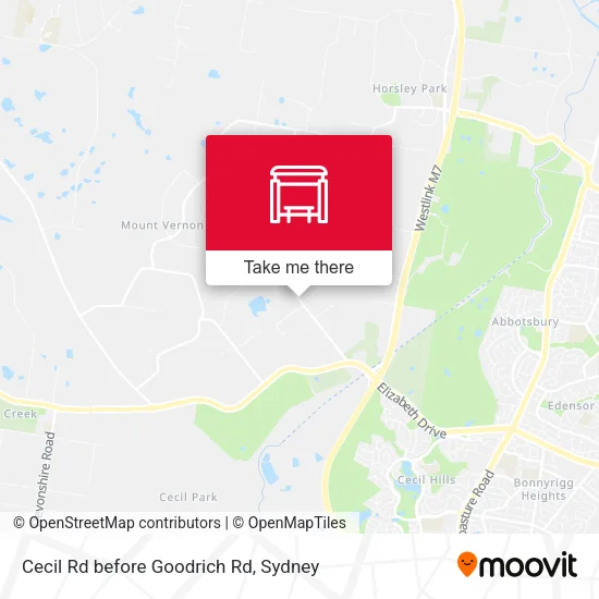 Cecil Rd before Goodrich Rd map