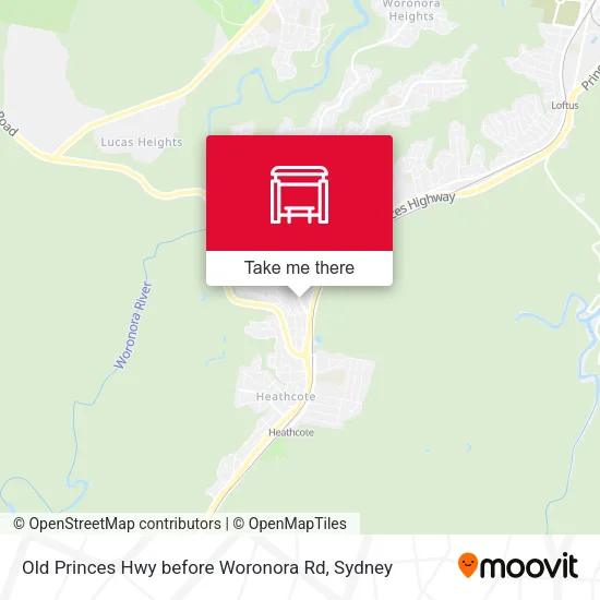 Old Princes Hwy before Woronora Rd map