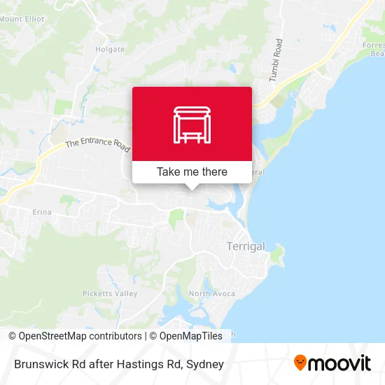 Mapa Brunswick Rd after Hastings Rd