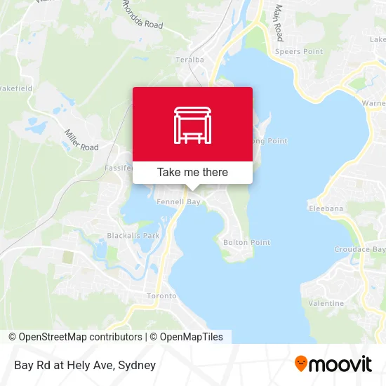 Bay Rd at Hely Ave map