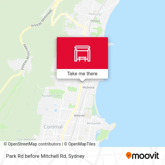 Park Rd before Mitchell Rd map