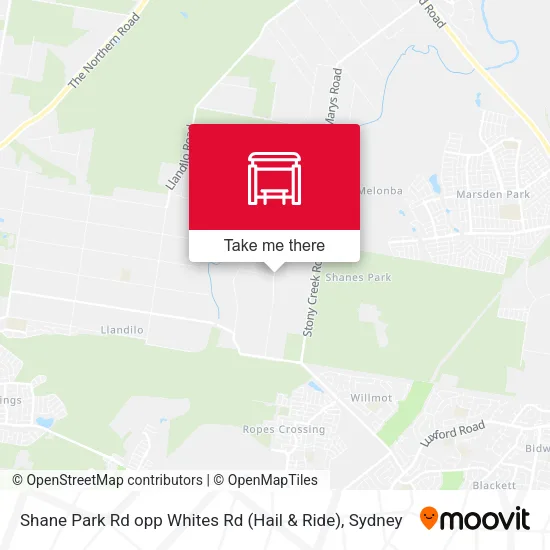 Shane Park Rd opp Whites Rd (Hail & Ride) map