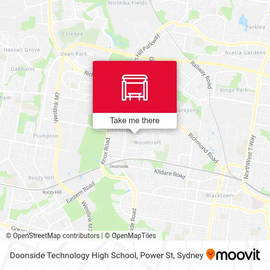 Mapa Doonside Technology High School, Power St
