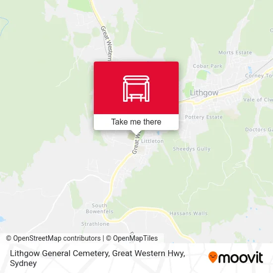 Lithgow General Cemetery, Great Western Hwy map