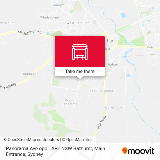 Panorama Ave opp TAFE NSW Bathurst, Main Entrance map