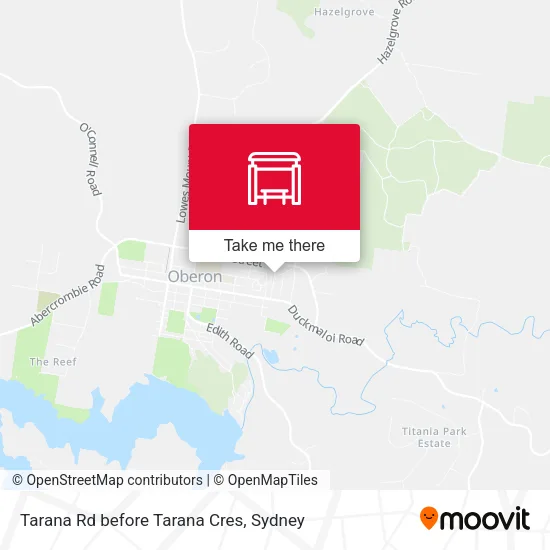Tarana Rd before Tarana Cres map