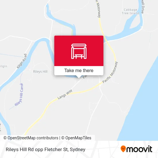 Mapa Rileys Hill Rd opp Fletcher St