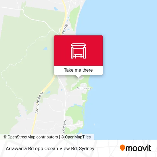 Arrawarra Rd opp Ocean View Rd map