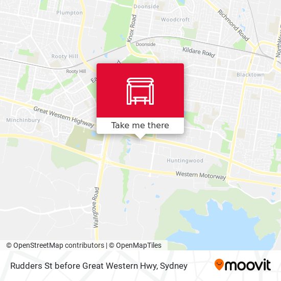 Rudders St before Great Western Hwy map