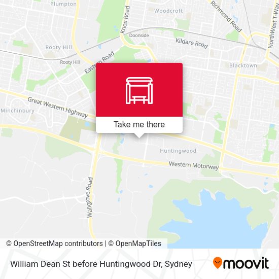 William Dean St before Huntingwood Dr map