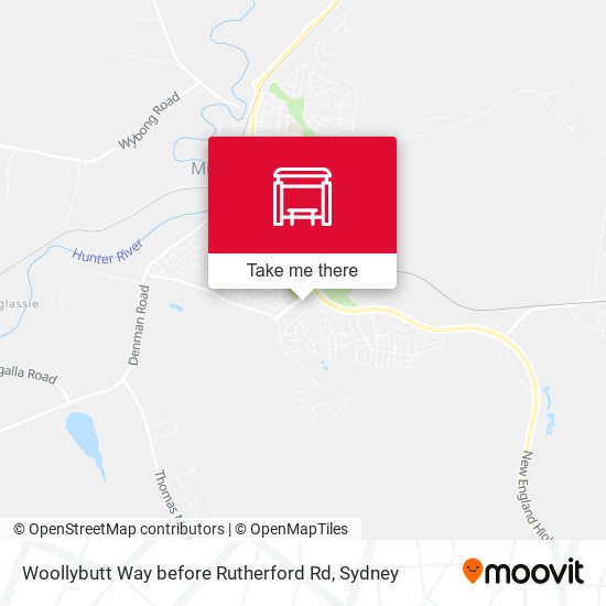 Woollybutt Way before Rutherford Rd map