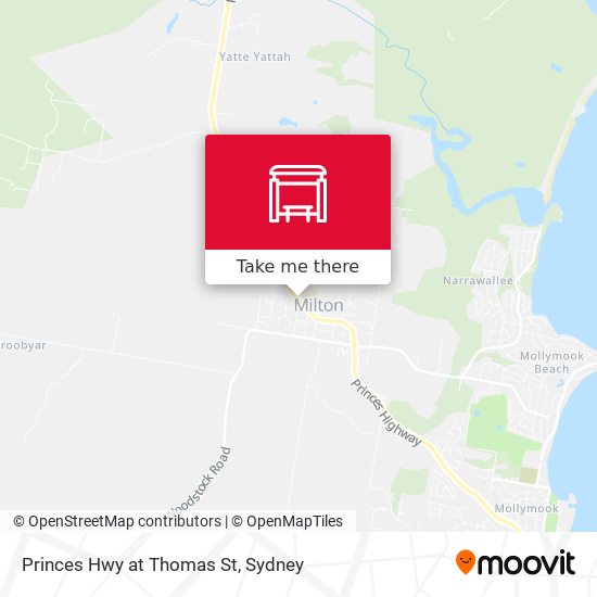 Princes Hwy at Thomas St map