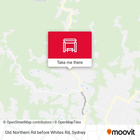 Old Northern Rd before Whites Rd map