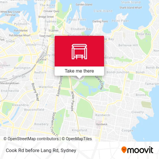 Mapa Cook Rd before Lang Rd