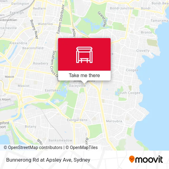 Bunnerong Rd at Apsley Ave map