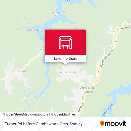 Turner Rd before Cambewarra Cres map