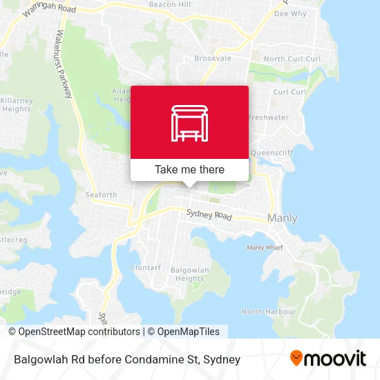 Balgowlah Rd before Condamine St map