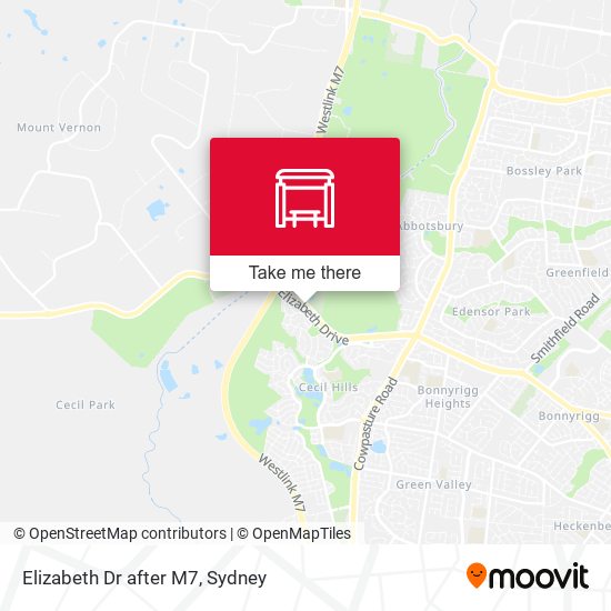 Elizabeth Dr after M7 map