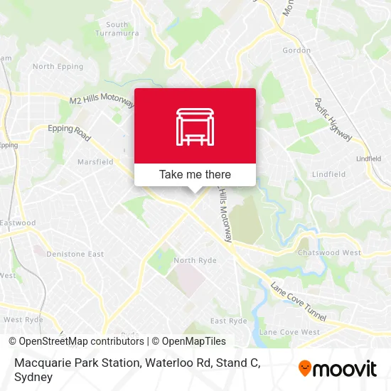 Mapa Macquarie Park Station, Waterloo Rd, Stand C