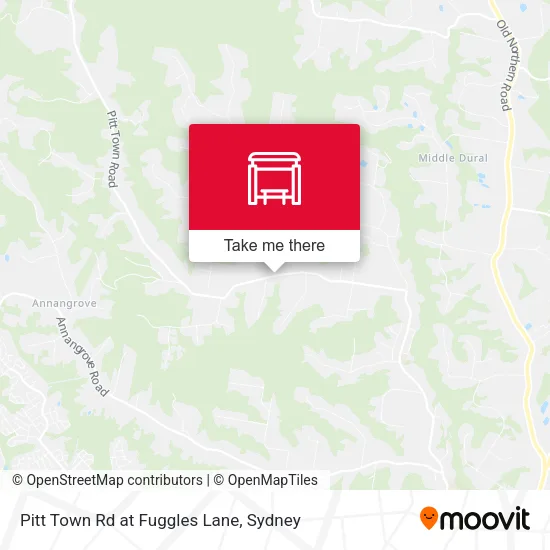 Pitt Town Rd at Fuggles Lane map