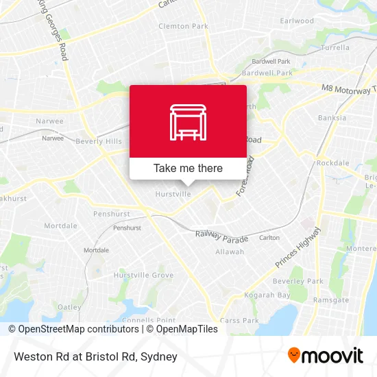 Weston Rd at Bristol Rd map