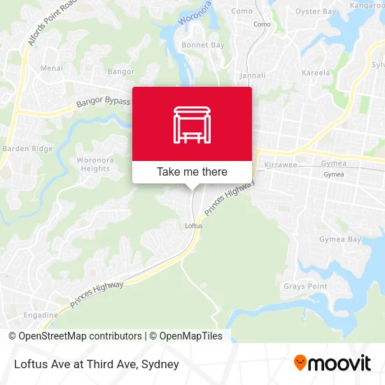 Loftus Ave at Third Ave map
