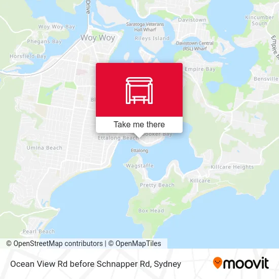 Mapa Ocean View Rd before Schnapper Rd