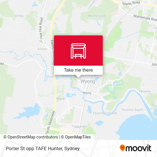 Porter St opp TAFE Hunter map