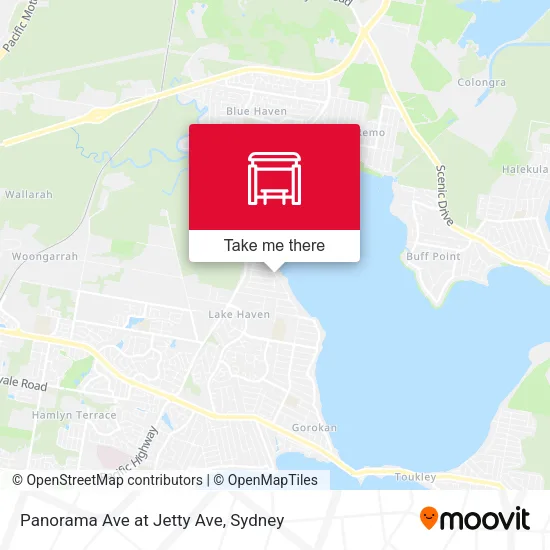 Panorama Ave at Jetty Ave map