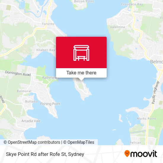 Skye Point Rd after Rofe St map