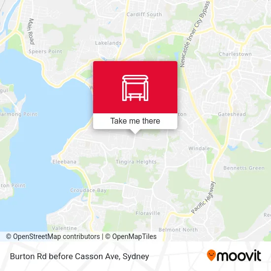 Burton Rd before Casson Ave map