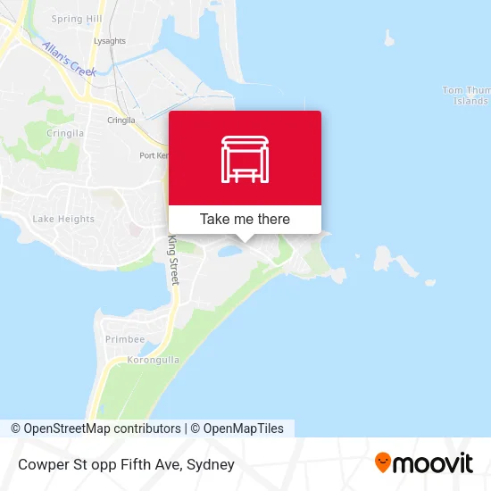 Cowper St opp Fifth Ave map