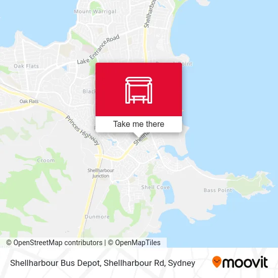 Mapa Shellharbour Bus Depot, Shellharbour Rd