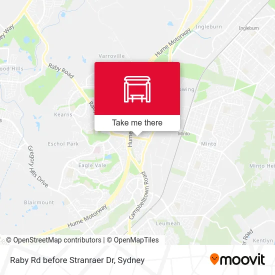 Mapa Raby Rd before Stranraer Dr