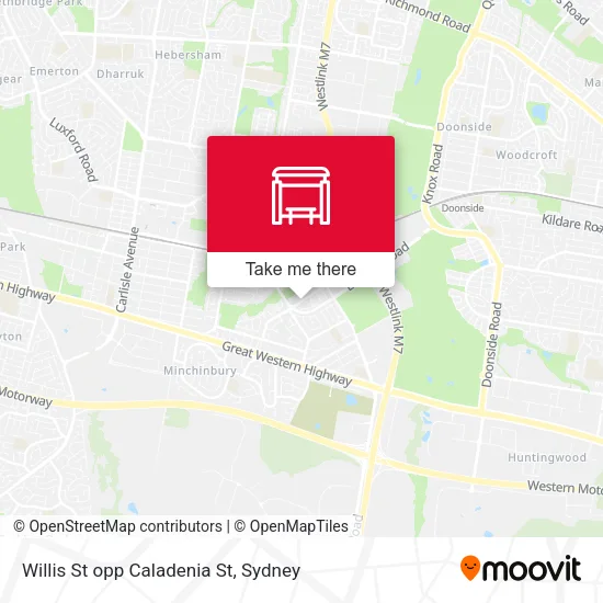 Willis St opp Caladenia St map