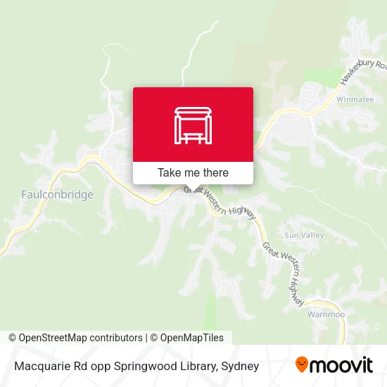 Macquarie Rd opp Springwood Library map
