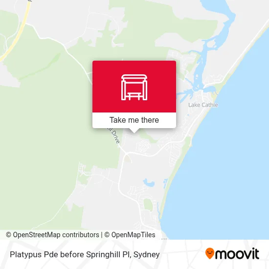 Mapa Platypus Pde before Springhill Pl