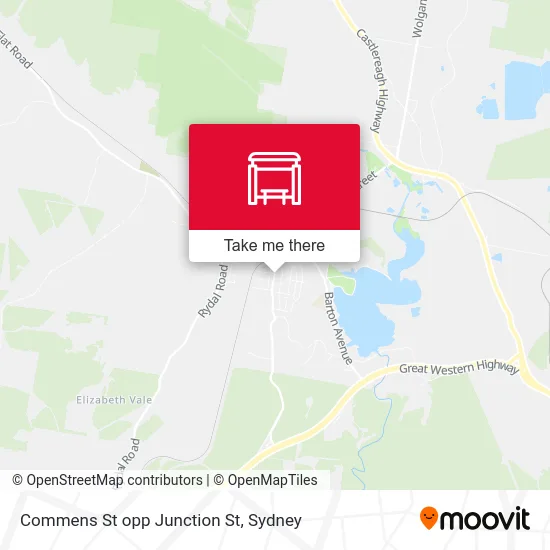 Mapa Commens St opp Junction St